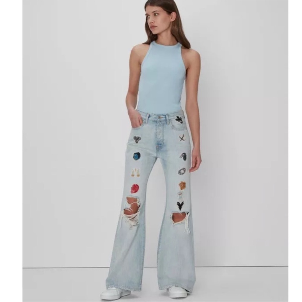 7 For All Mankind | Easy Flare Zodiac In Rosemary size 26